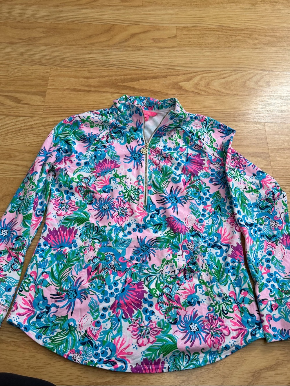 Lilly Pulitzer skipper Floral Quarter-Zip Pullover